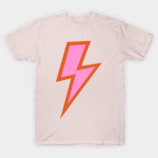 Pink and Burnt Orange Lightning Bolt T-Shirt